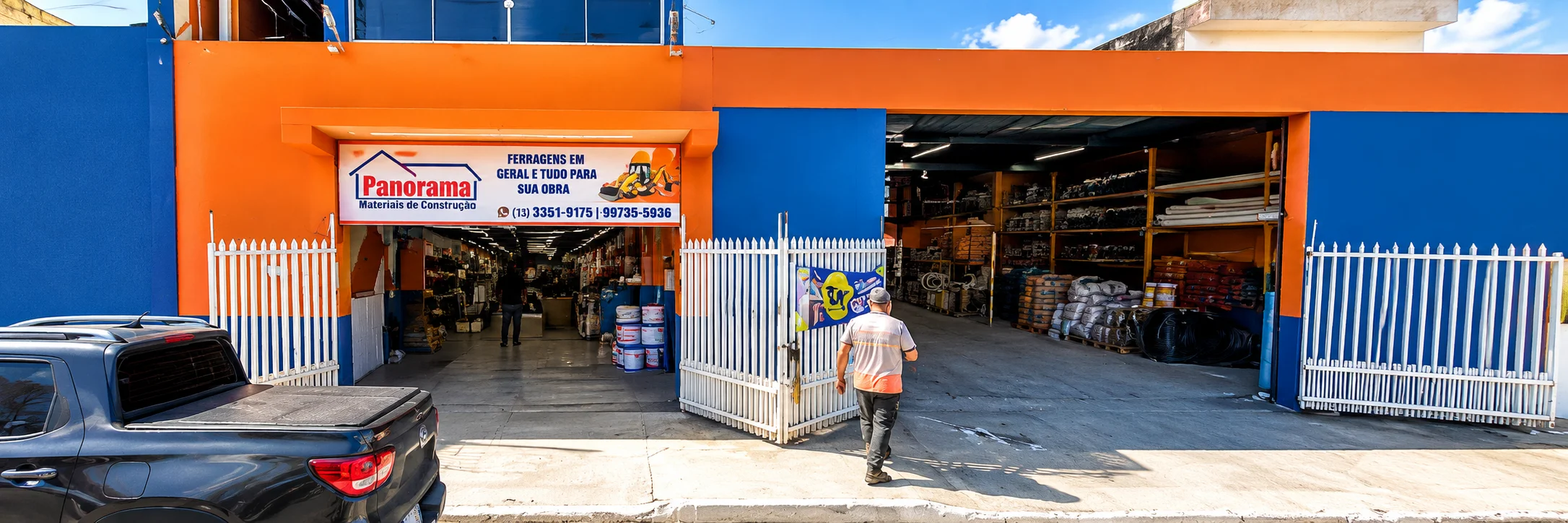 Fachada do Depósito Panorama — depósito de materiais de construção em Caçapava SP